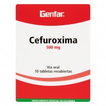 CEFUROXIMA 500 MG 10 TBS...